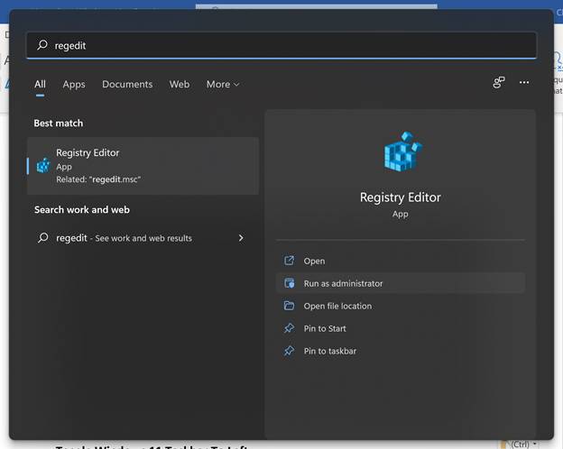 Move Windows 11 Taskbar To Left